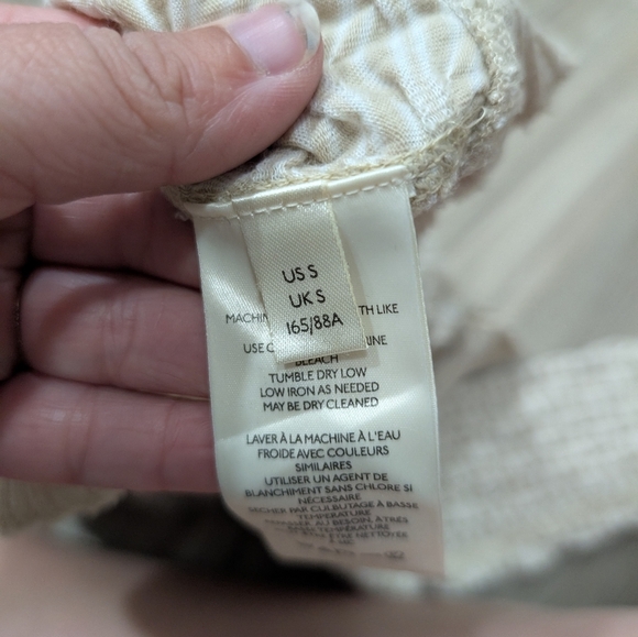 Free People Size‎ Small Jane Printed Crop Top Tee, Long Sleeve In Oatmeal - Picture 6 of 8